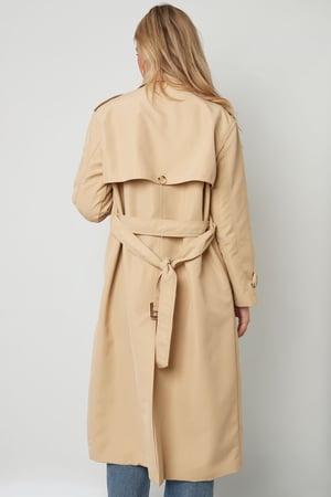 Long basic trench coat - beige S h5 Picture6